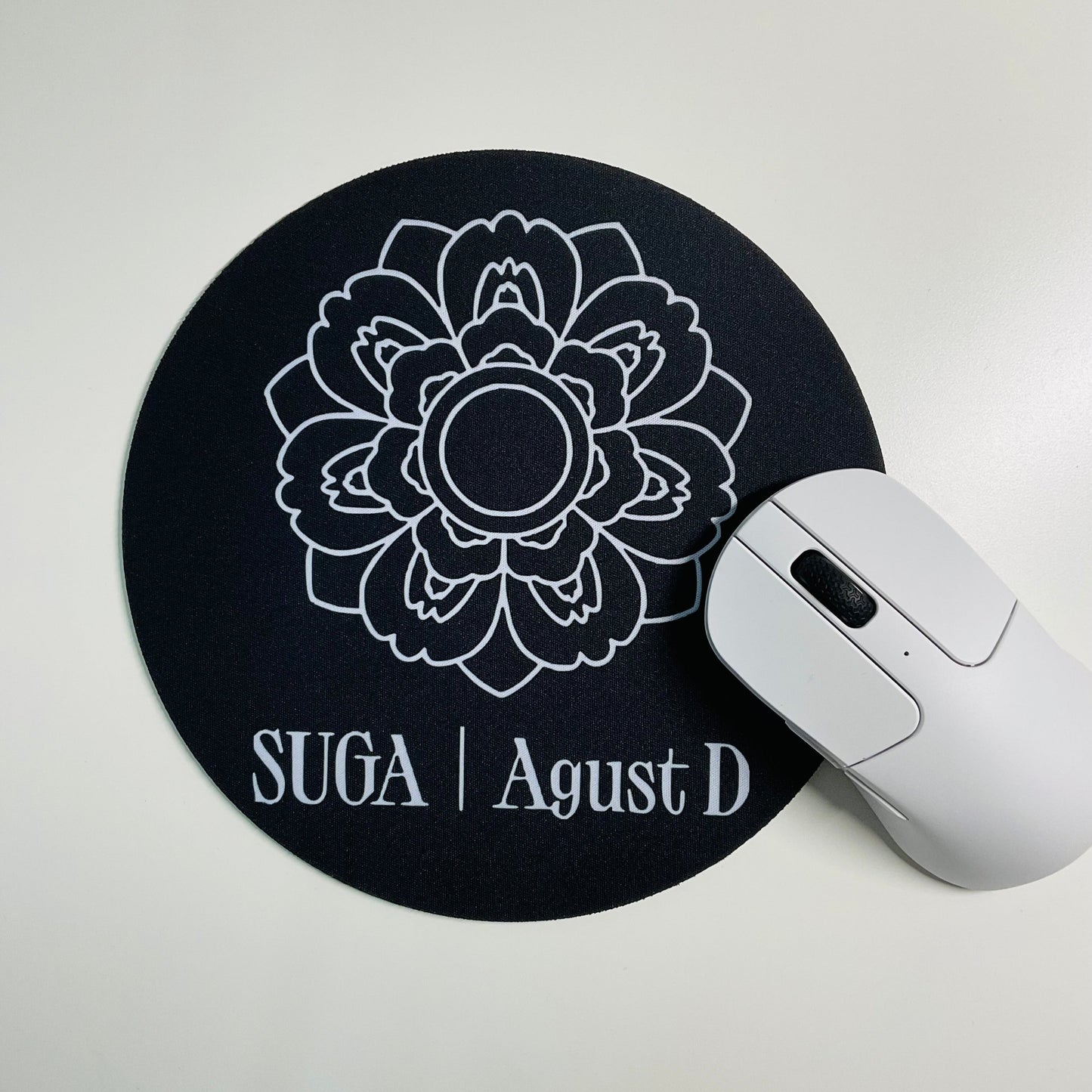 BTS Suga Lotus Flower Neoprene Mousepad