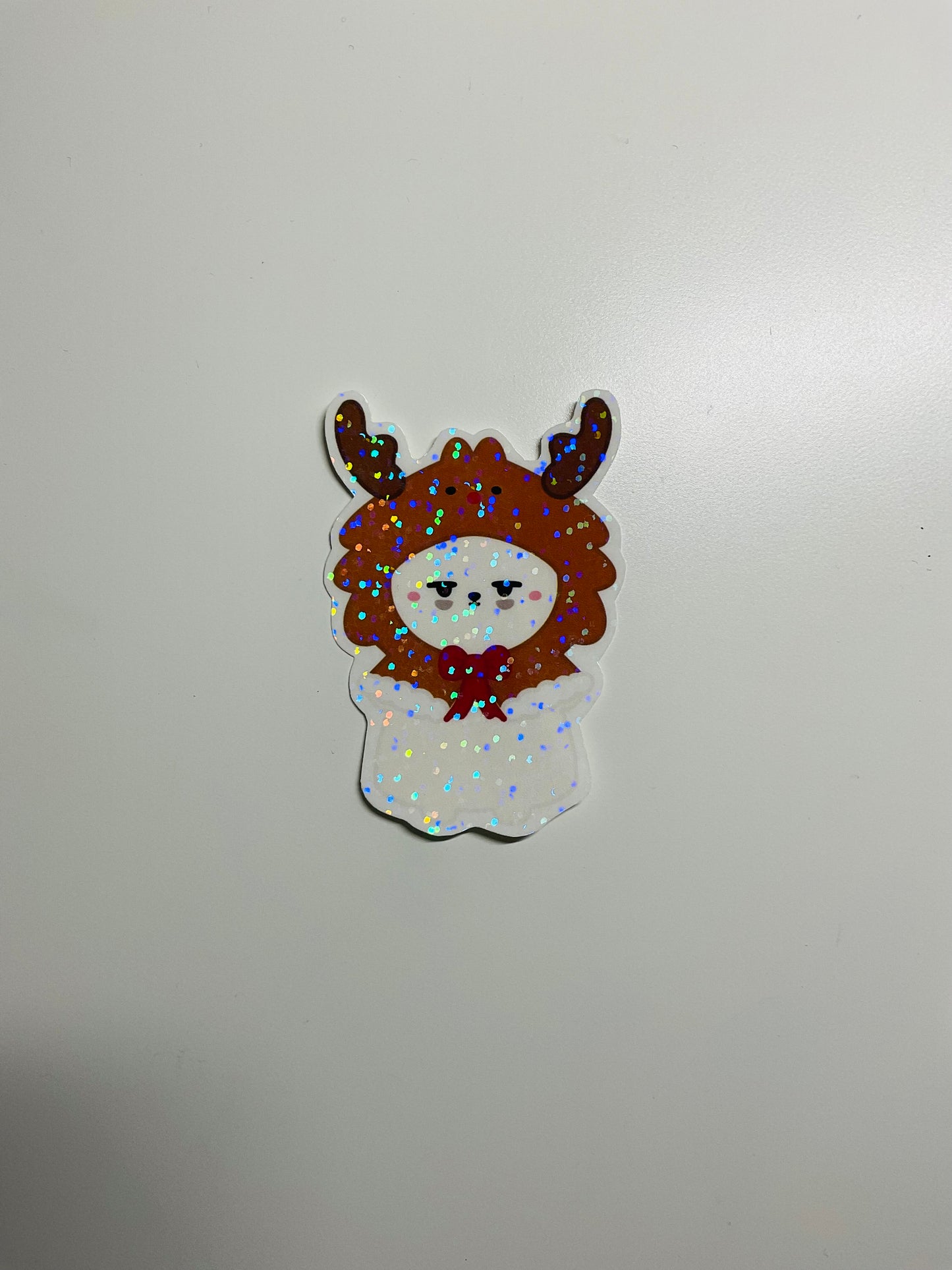 PPULBATU Reindeer Themed Holographic Sticker