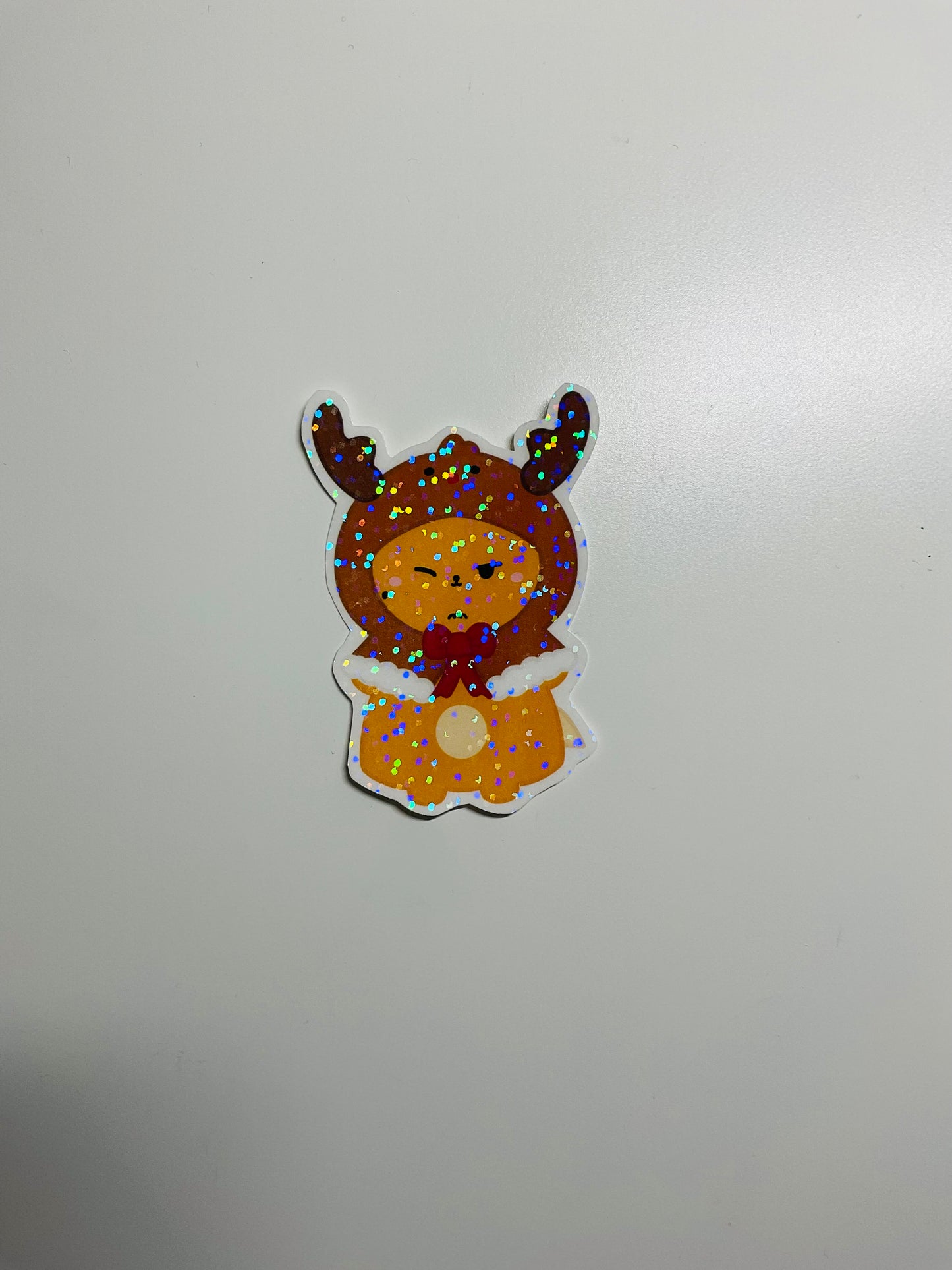 PPULBATU Reindeer Themed Holographic Sticker