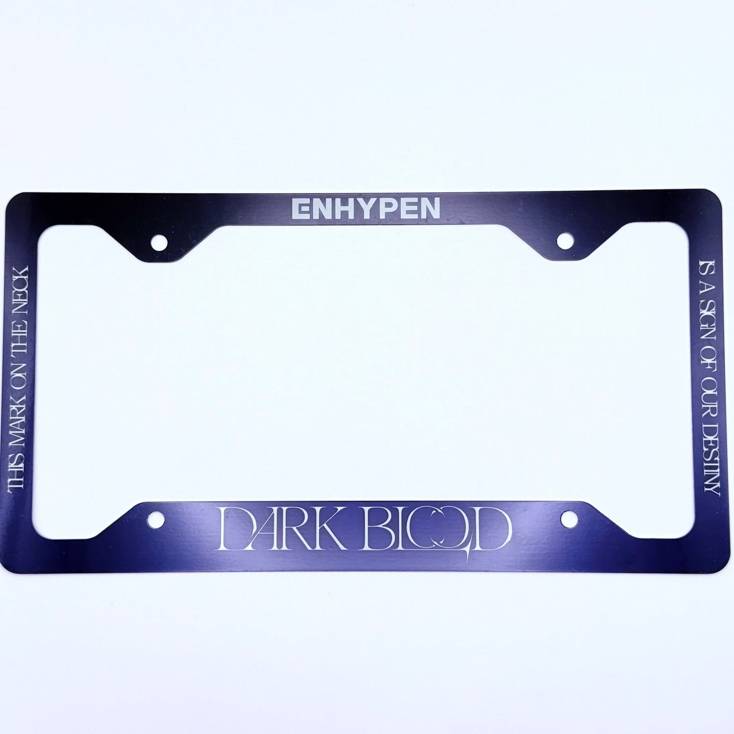ENHYPEN Dark Blood Inspired License Plate Frame & Car Coaster Bundle