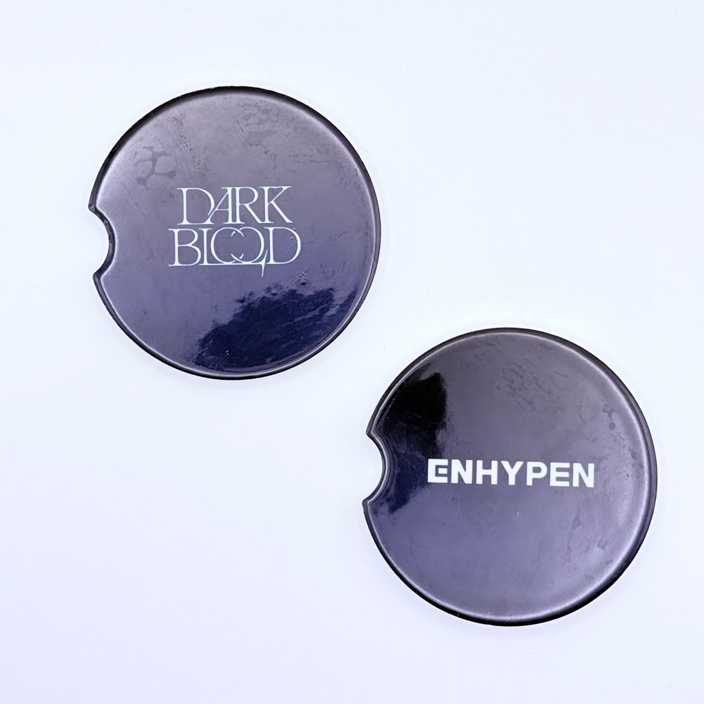 ENHYPEN Dark Blood Inspired License Plate Frame & Car Coaster Bundle