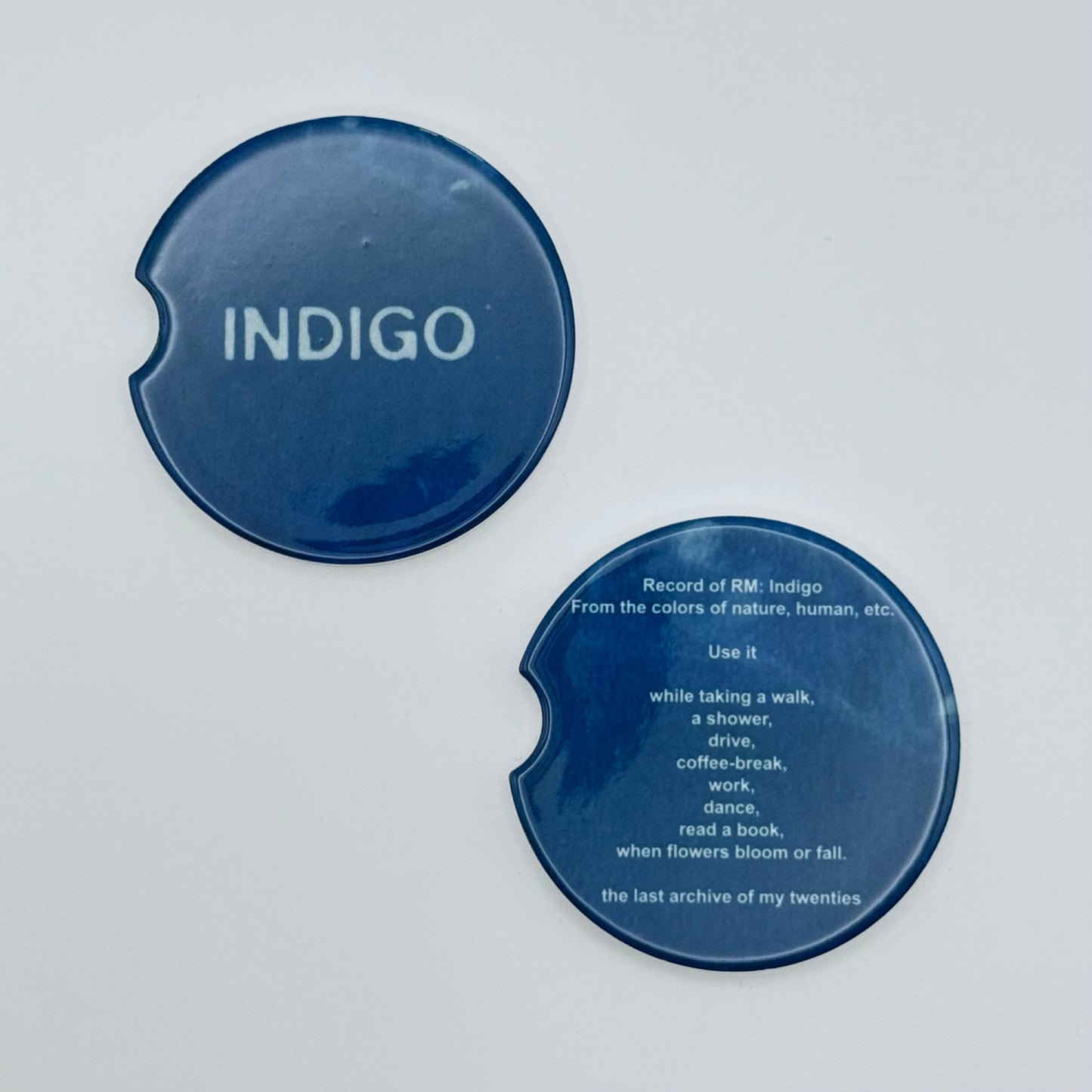 BTS RM Indigo Ceramic Car Coaster