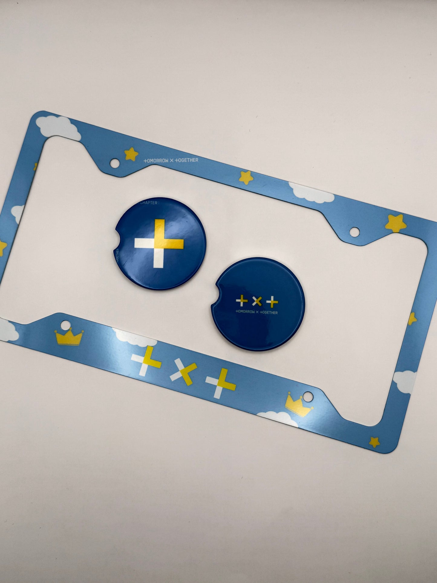 Tomorrow x Together The Dream Chapter: Star Inspired License Plate Frame & Car Coaster Bundle