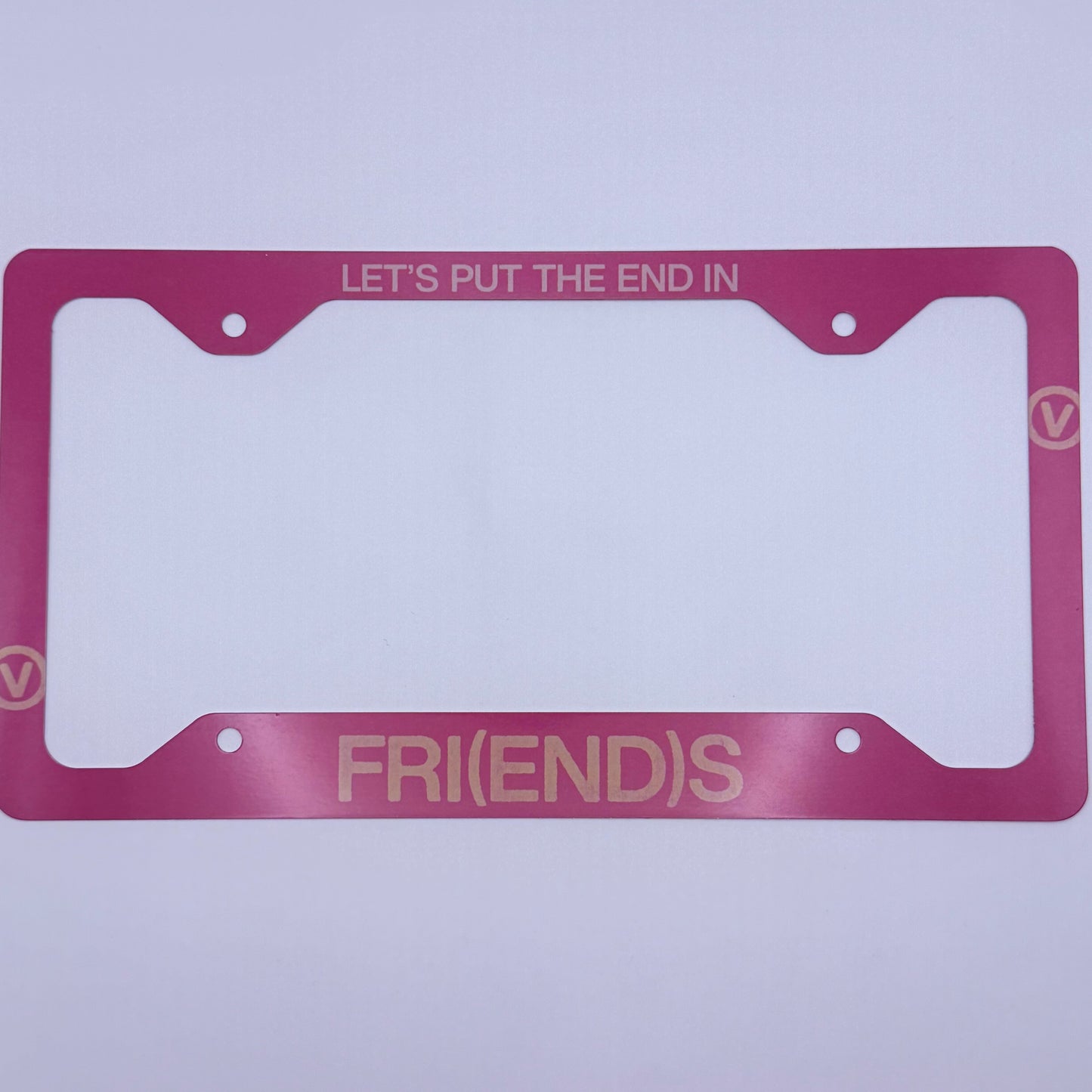 BTS V/Taehyung FRI(END)S Inspired License Plate Frame & Car Coaster Bundle