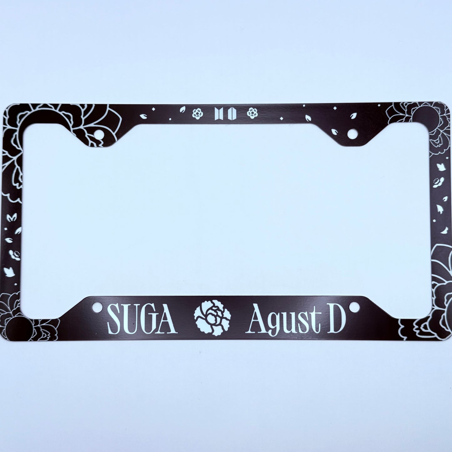 BTS SUGA/AGUST D Lotus Flower Inspired License Plate Frame