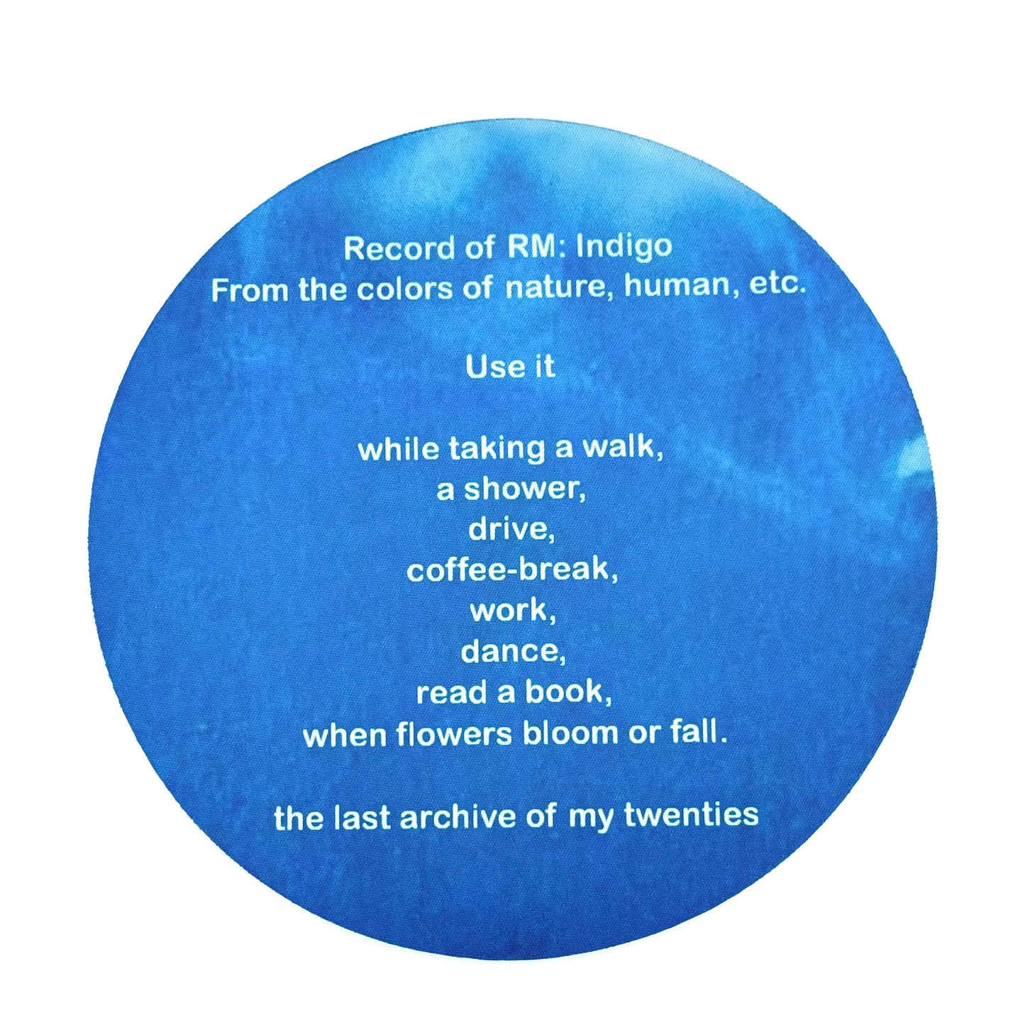 BTS RM Indigo Neoprene Mousepad