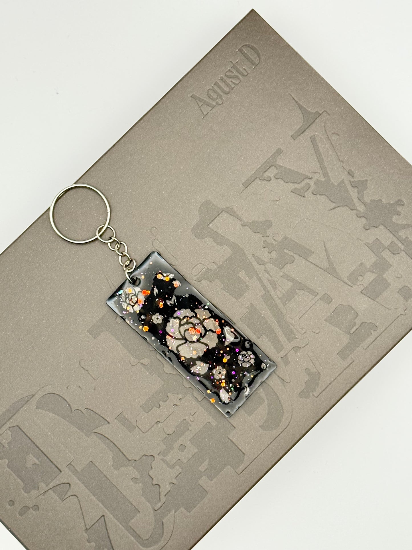 BTS SUGA/AGUST D Resin Glitter Acrylic Keychain