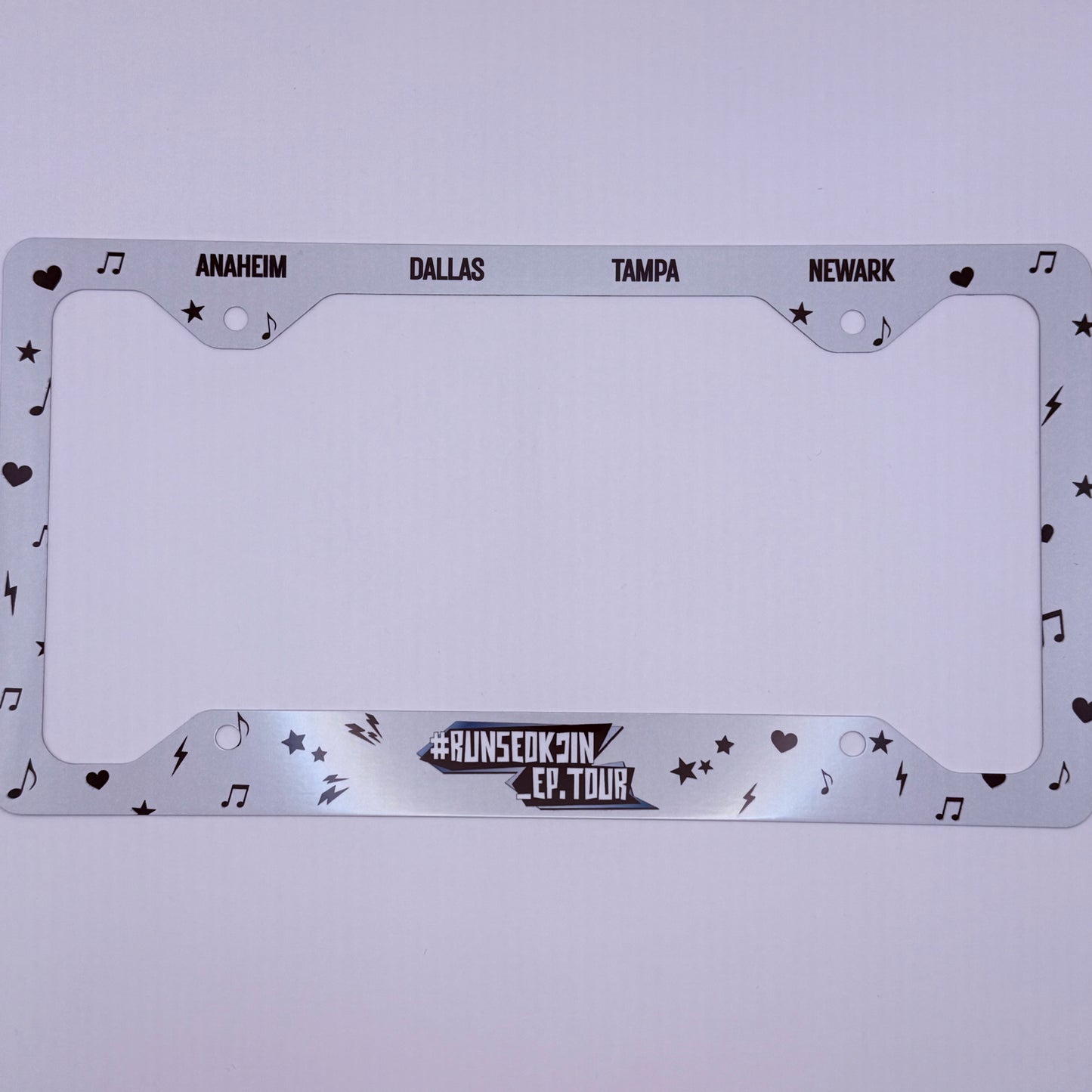 BTS Jin #RUNSEOKJIN_EP TOUR Inspired License Plate Frame