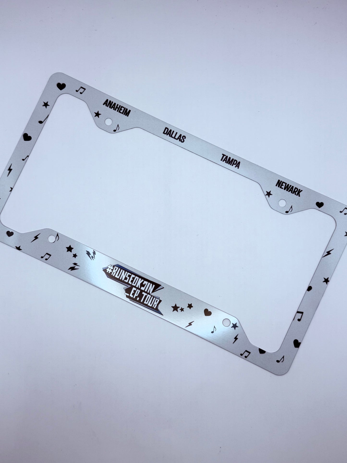 BTS Jin #RUNSEOKJIN_EP TOUR Inspired License Plate Frame