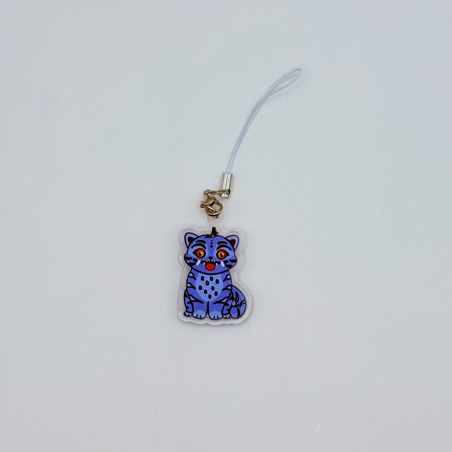 Derpy Demon Tiger Double-Sided Phone Charm