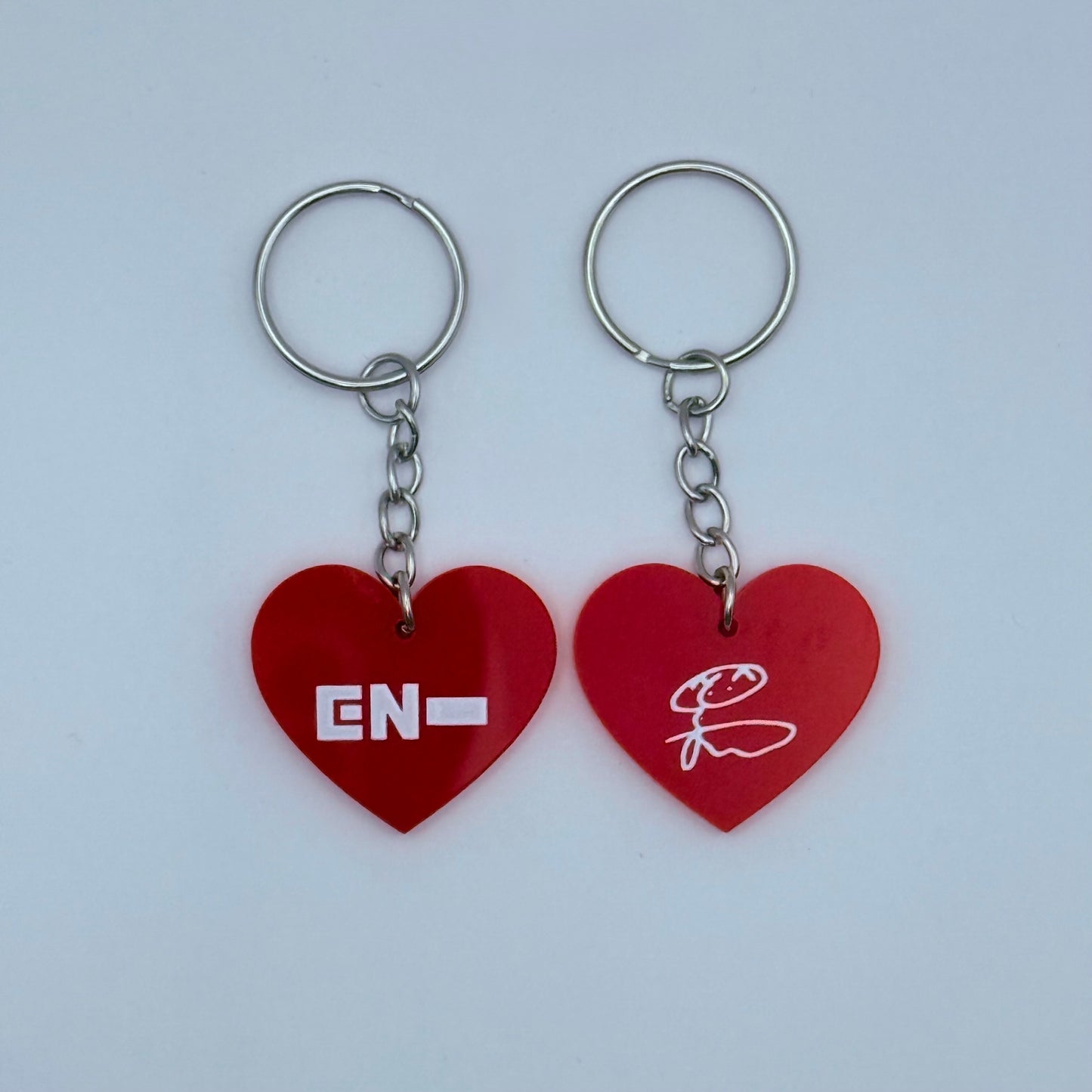 ENHYPEN Member Heart-Shaped Acrylic Keychain