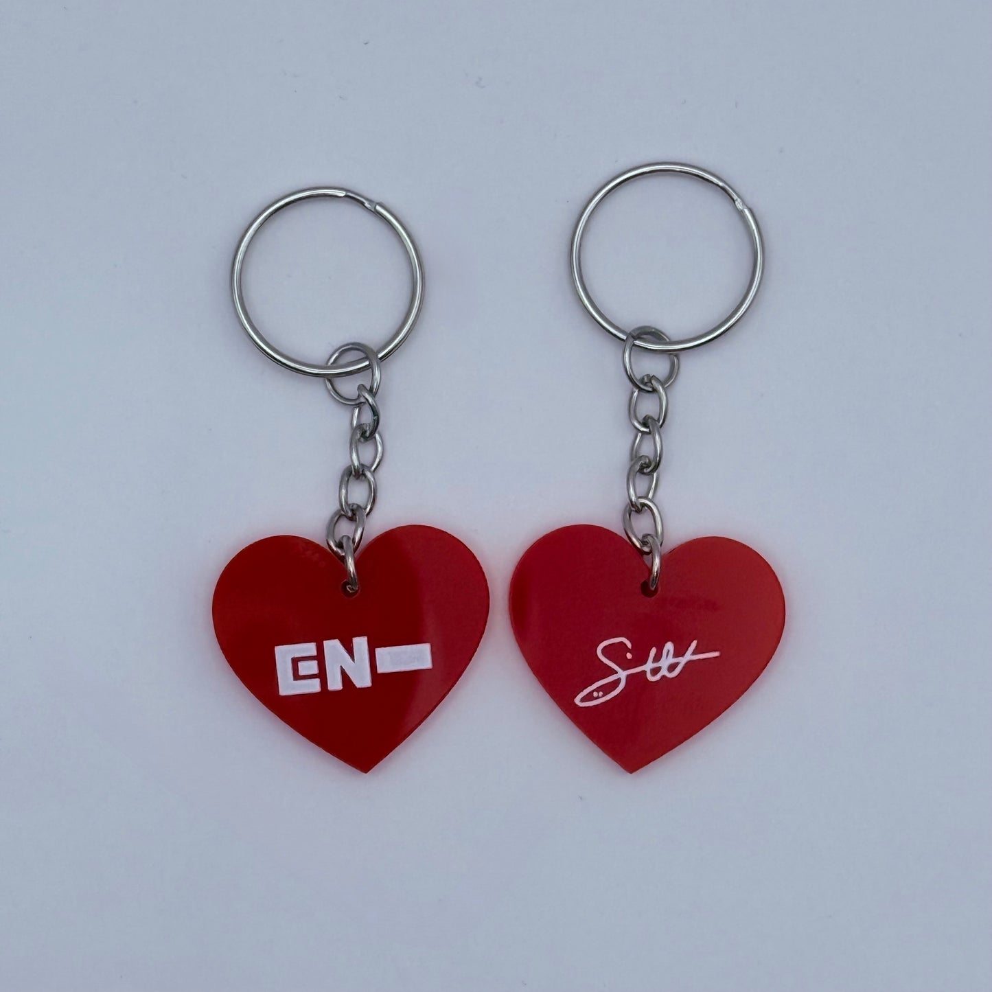 ENHYPEN Member Heart-Shaped Acrylic Keychain