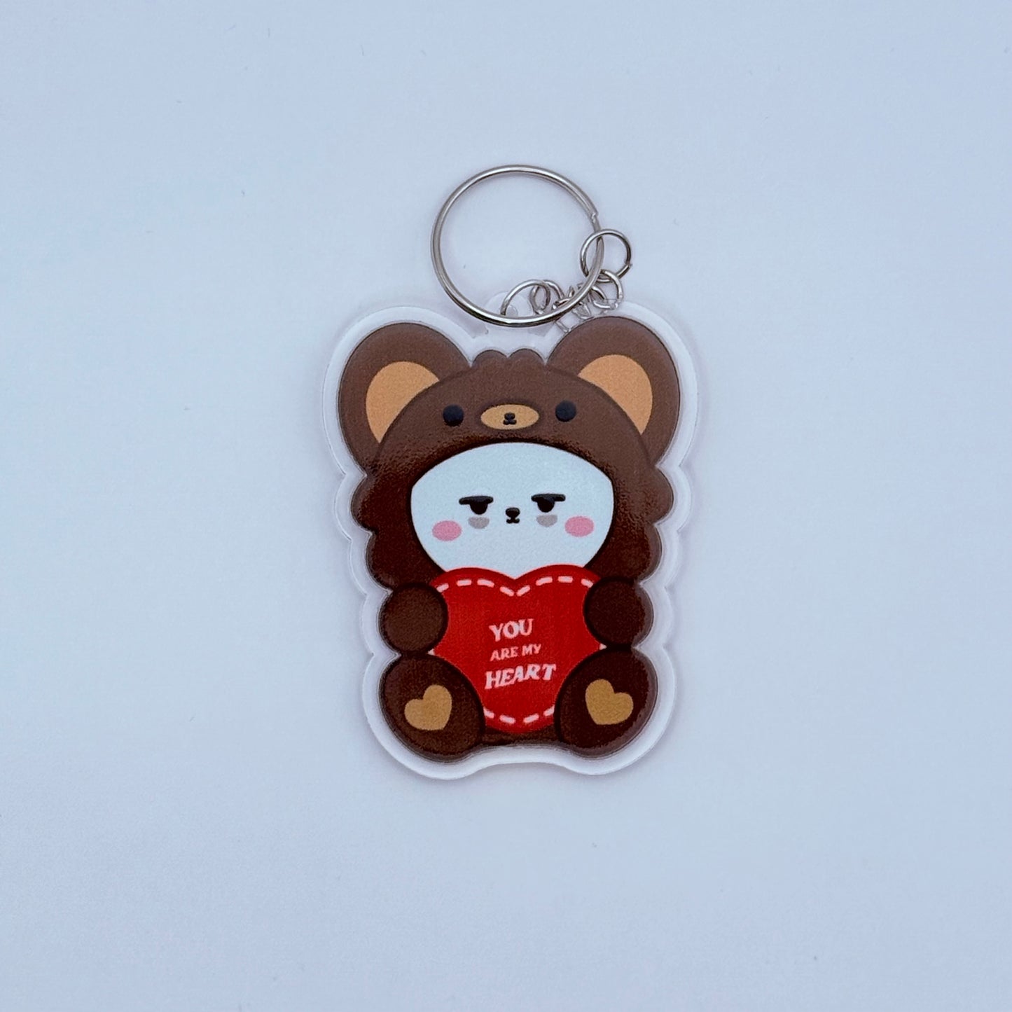 PPULBATU Teddy Bear Double-Sided Acrylic Keychain