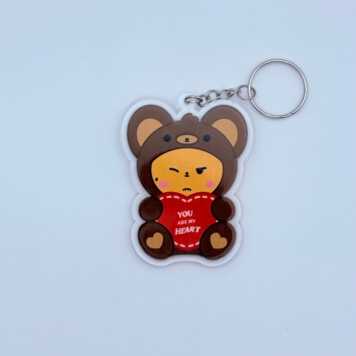 PPULBATU Teddy Bear Double-Sided Acrylic Keychain