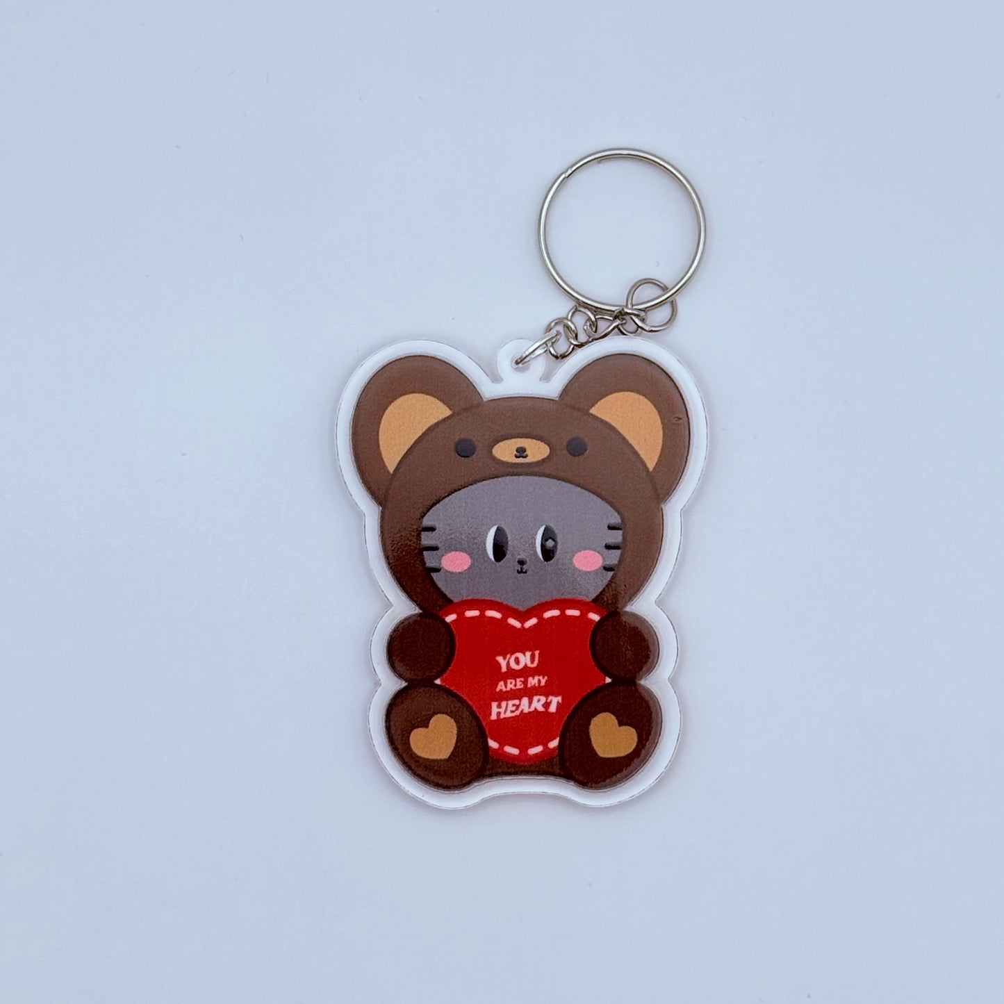 PPULBATU Teddy Bear Double-Sided Acrylic Keychain