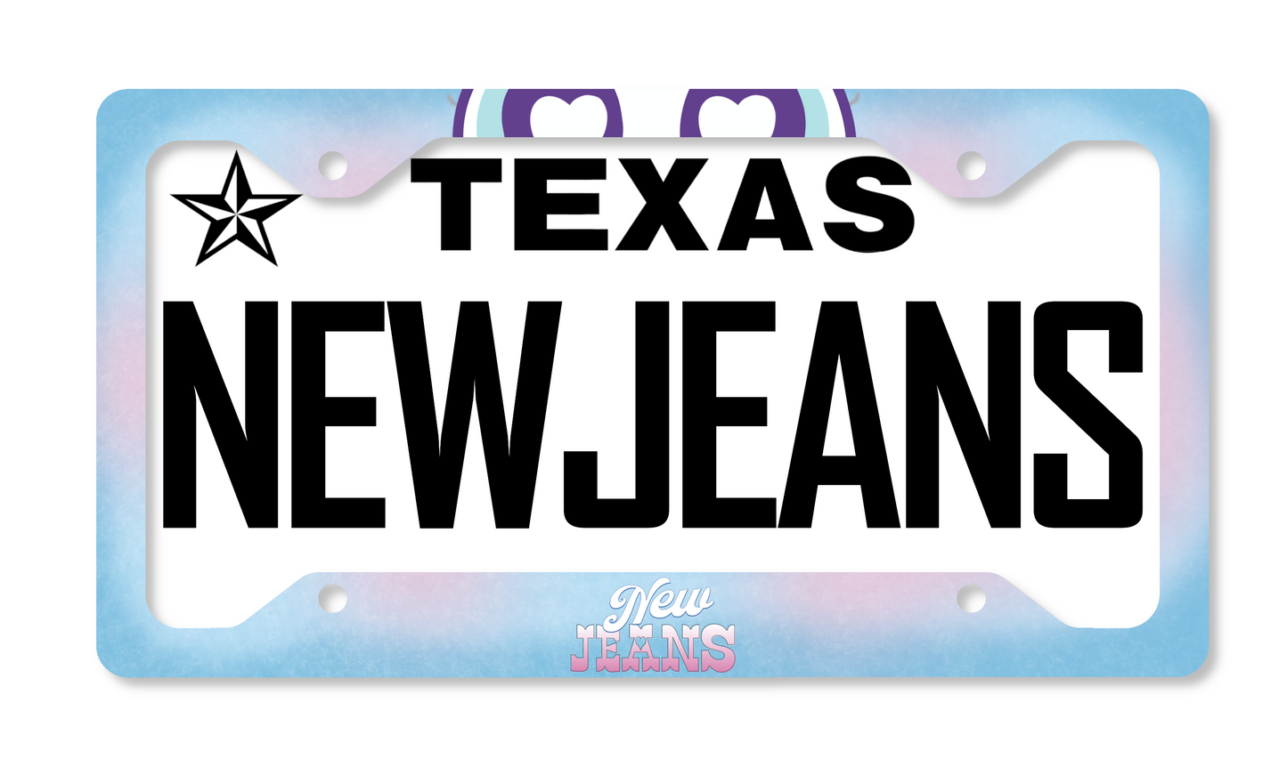 NewJeans x Powerpuff Girls Get Up Themed License Plate Frame