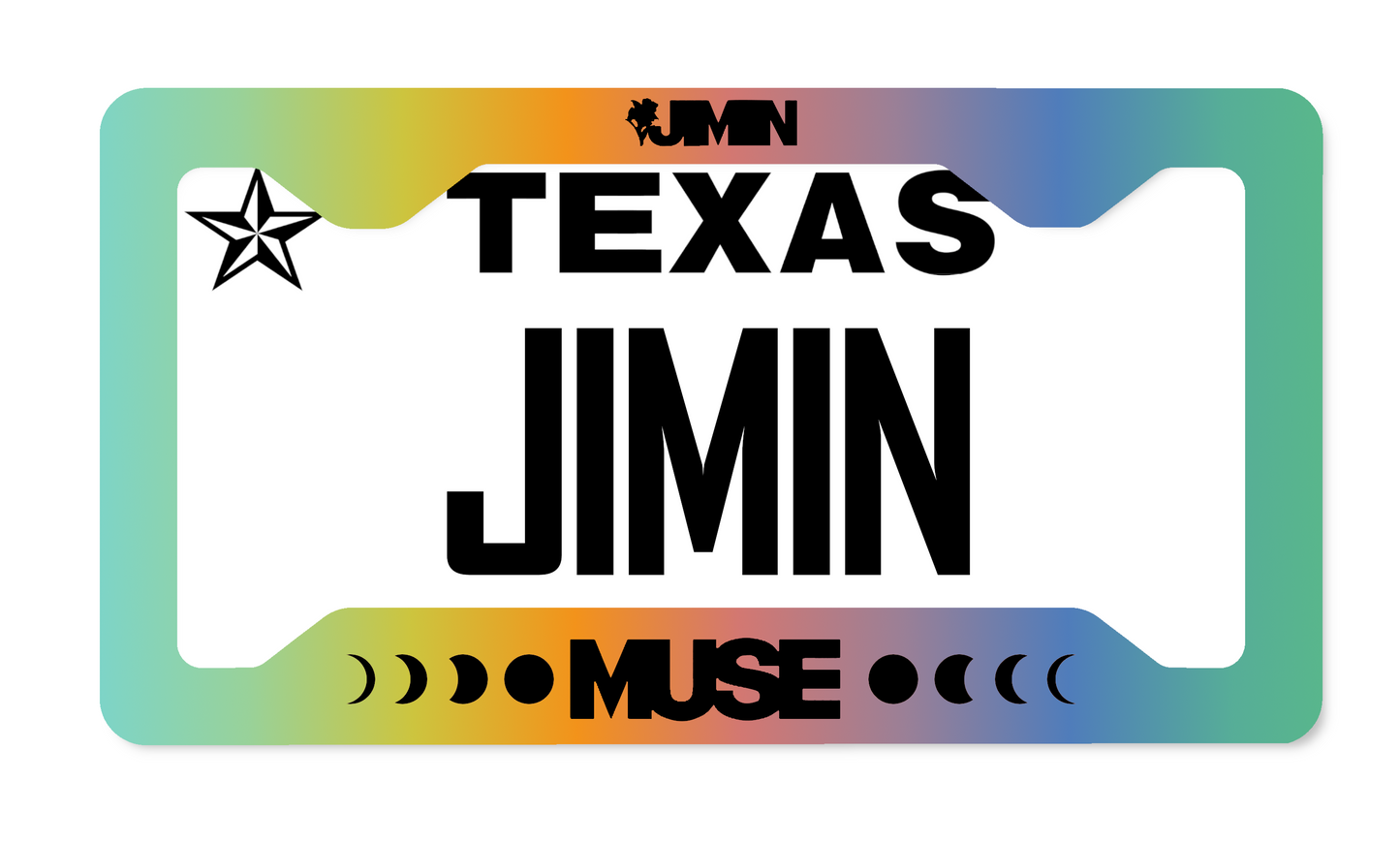 BTS Jimin Muse Inspired License Plate Frame & Car Coaster Bundle