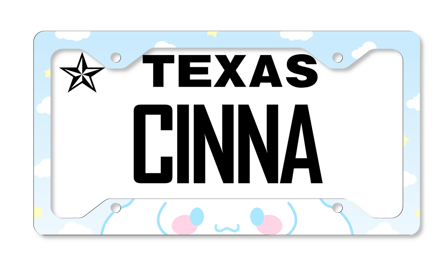 Cinnamoroll Themed License Plate Frame