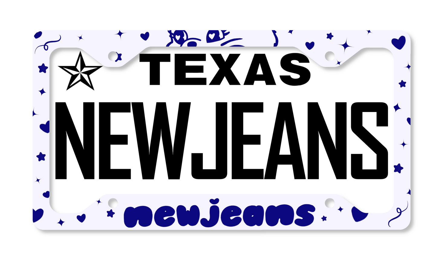 Cute NewJeans Inspired License Plate Frame