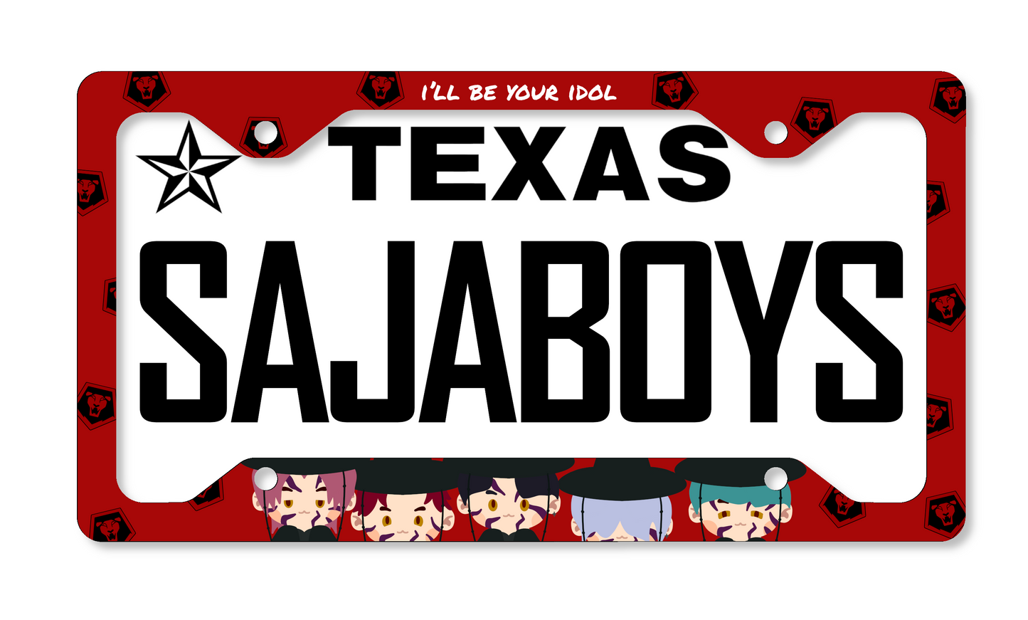 Saja Boys Themed License Plate Frame