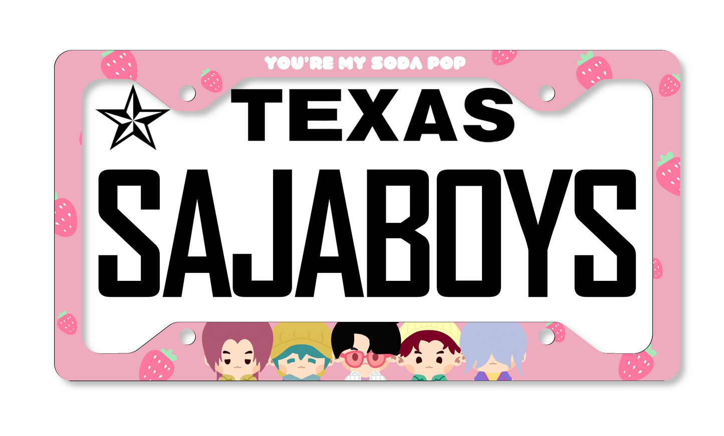 Saja Boys Themed License Plate Frame