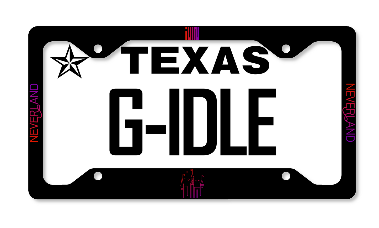(G)I-DLE Themed License Plate Frame