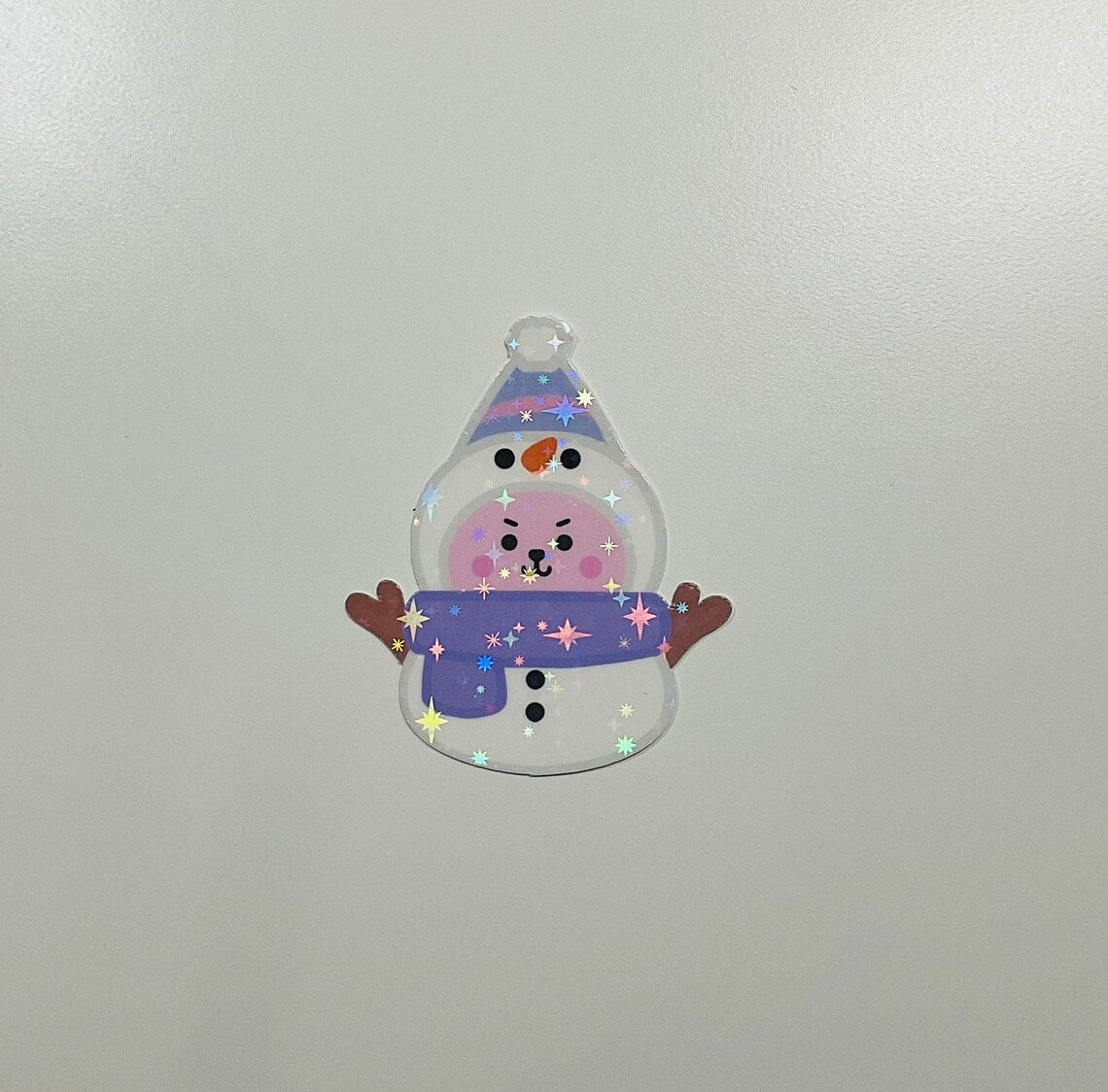 Snowman BT21 Holographic Sticker