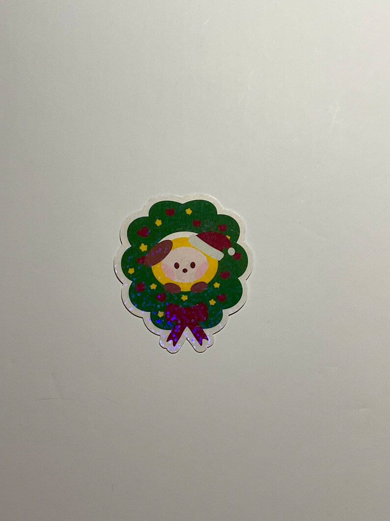 BT21 Minini Christmas Themed Holographic Sticker