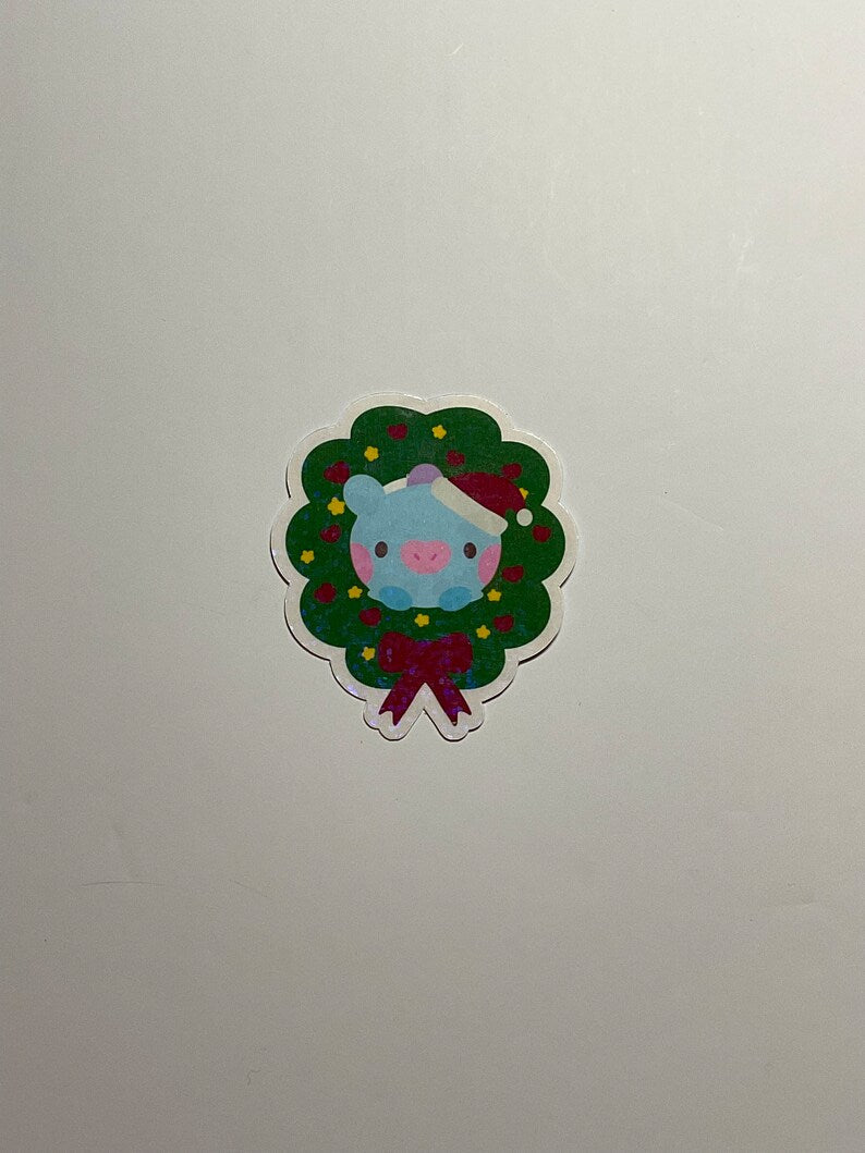 BT21 Minini Christmas Themed Holographic Sticker