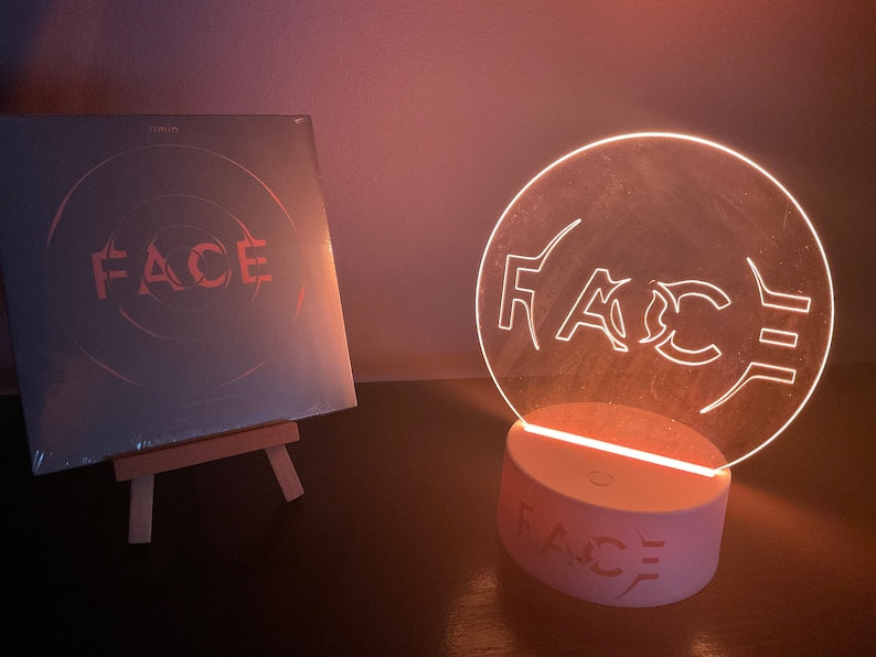 BTS Jimin FACE Album Logo LED Night Light