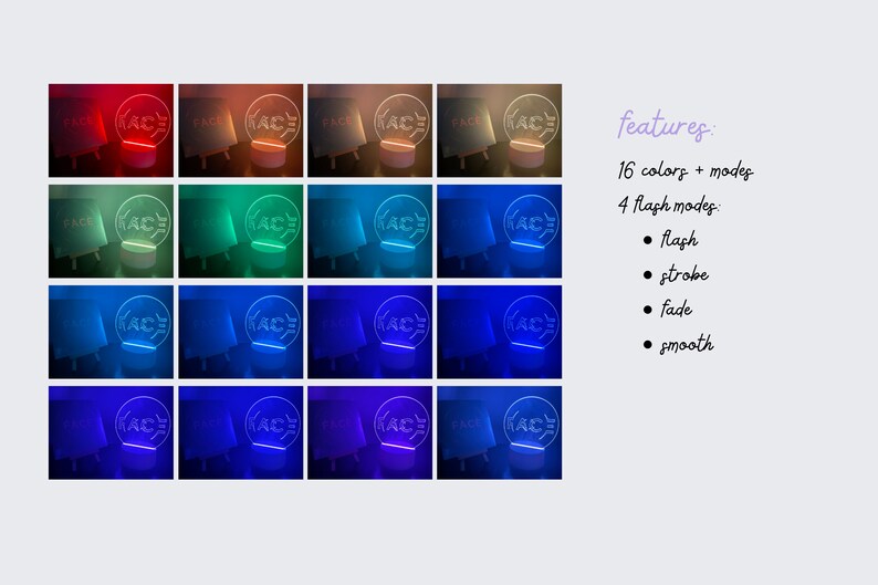 BTS Jimin FACE Album Logo LED Night Light