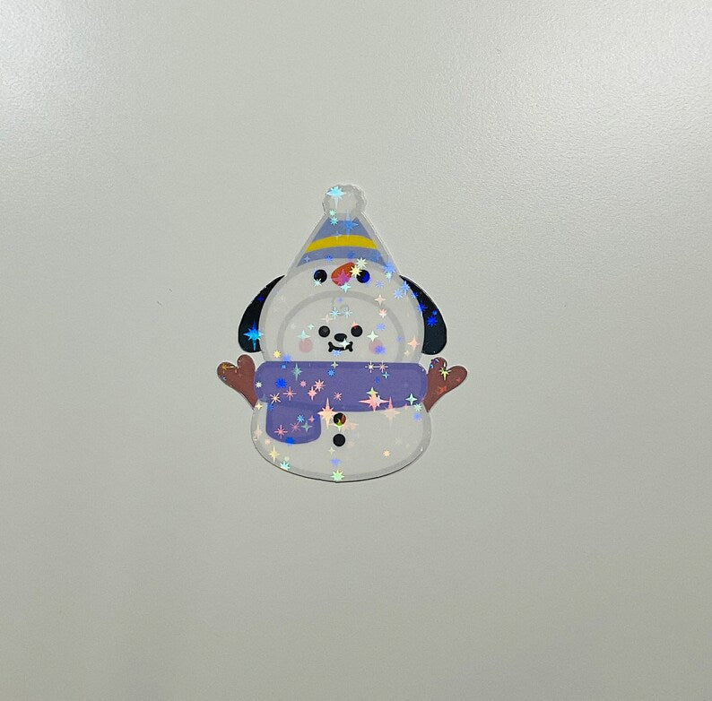 Snowman BT21 Holographic Sticker