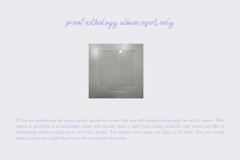BTS Proof Anthology Album LED Night Light