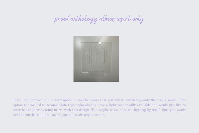 BTS Proof Anthology Album LED Night Light