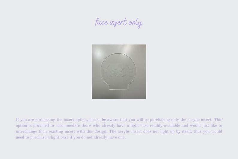 BTS Jimin FACE Album Logo LED Night Light