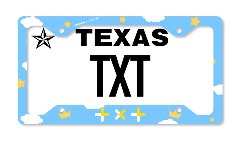 Tomorrow x Together The Dream Chapter: Star Inspired License Plate Frame & Car Coaster Bundle