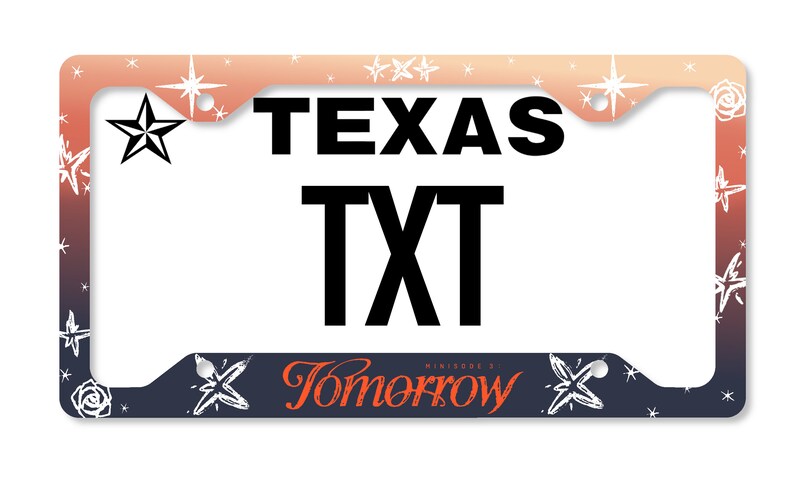 Tomorrow x Together minisode 3: Tomorrow Inspired License Plate Frame & Car Coaster Bundle