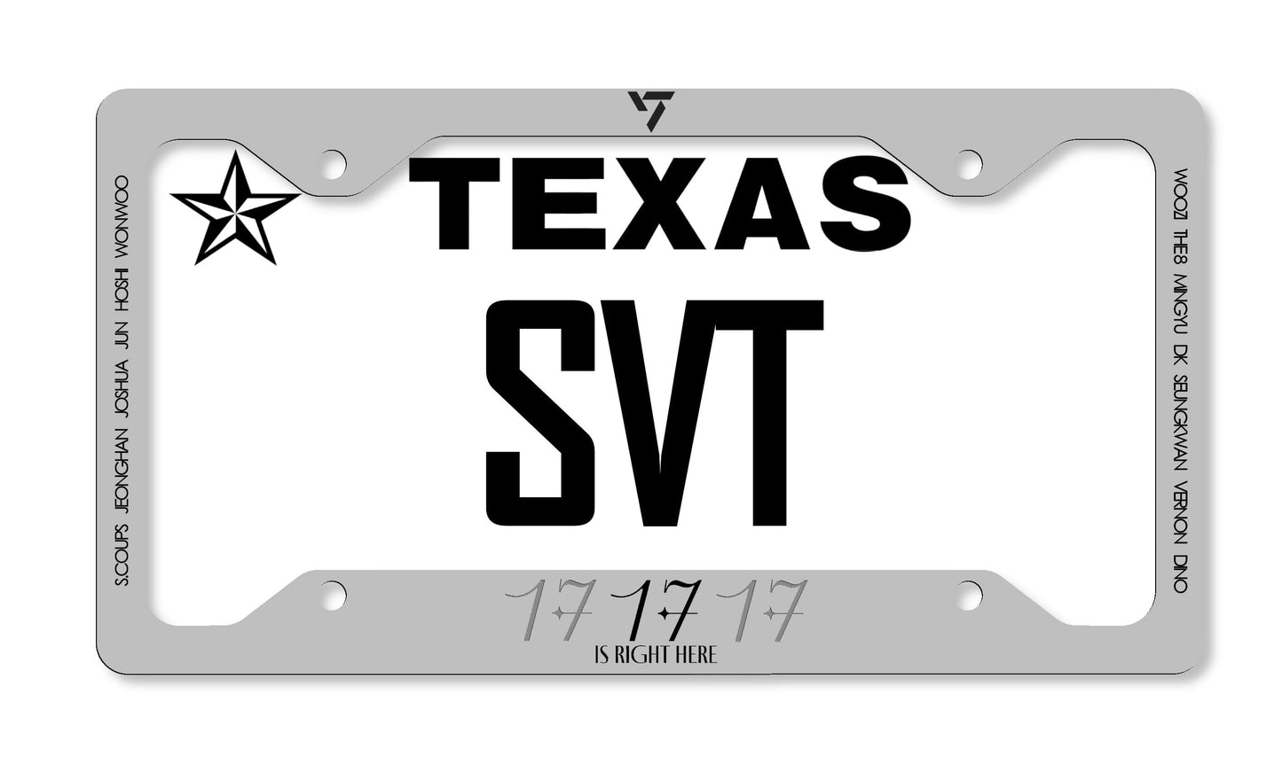Seventeen 17 is Right Here Inspired License Plate Frame