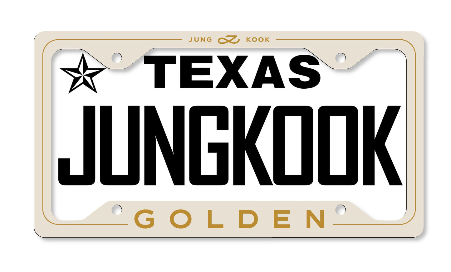 BTS Jungkook Golden Inspired License Plate Frame