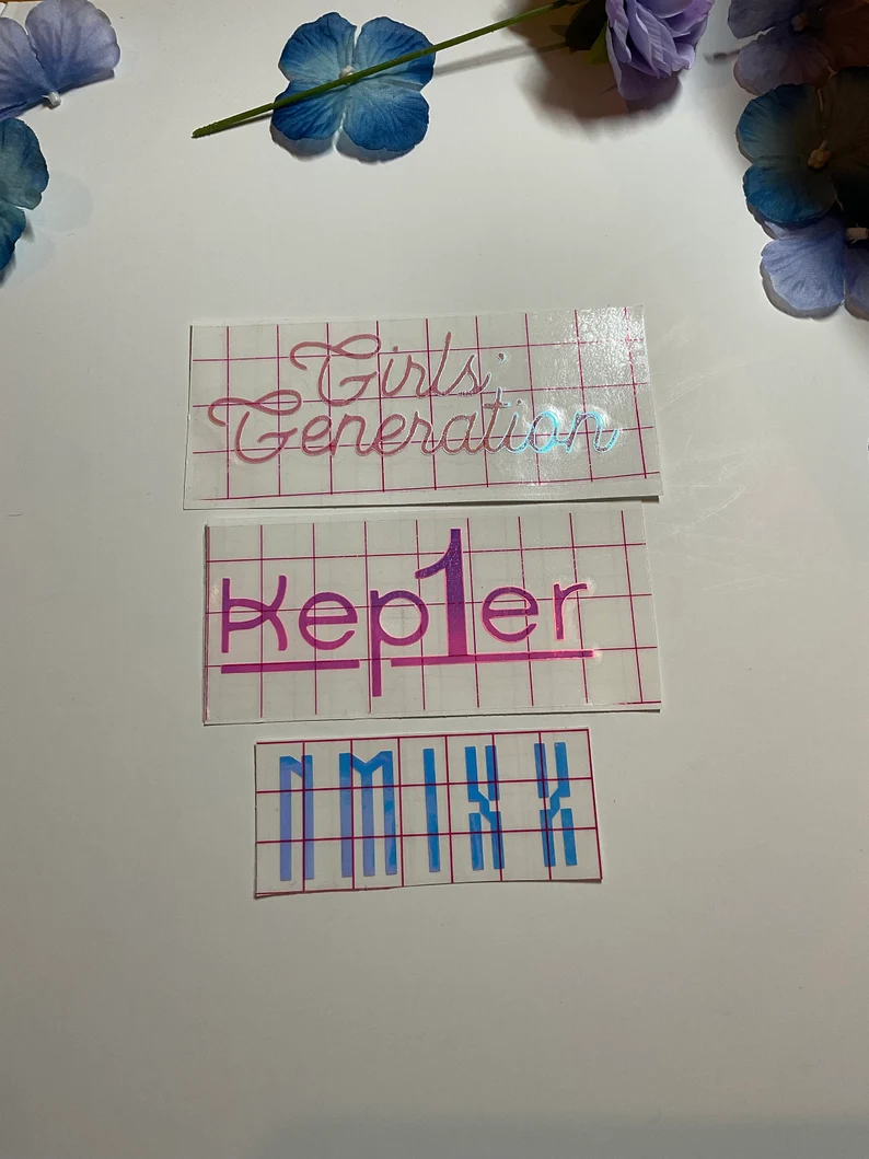 KPOP Logo Laptop / Car Decal (BTS, Seventeen, Twice, Red Velvet, GOT7, Ikon, Astro, Ateez, Blackpink, Nct/Nct 127/Nct U/Nct Dream, etc.)