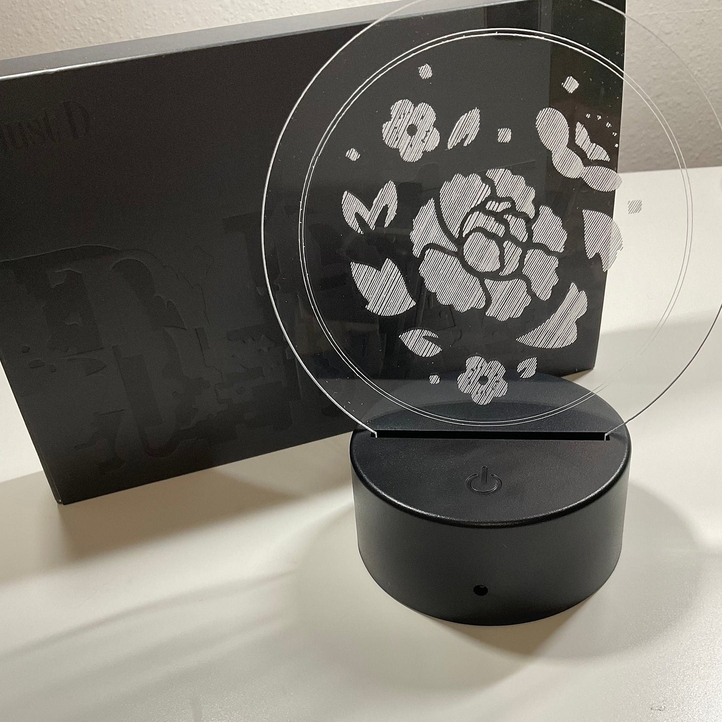 BTS Suga/AGUST D Lotus Flower Guitar Pick LED Night Light