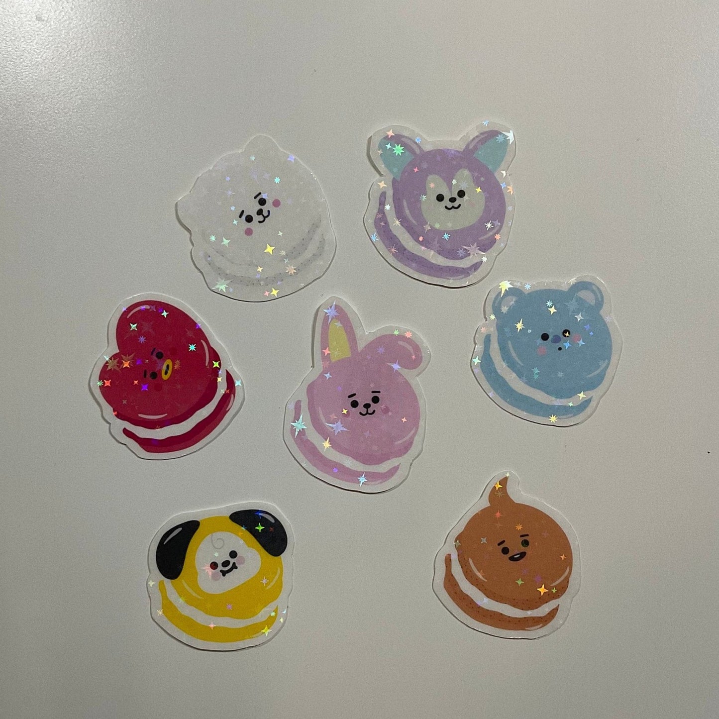Macaron BT21 Holographic Sticker