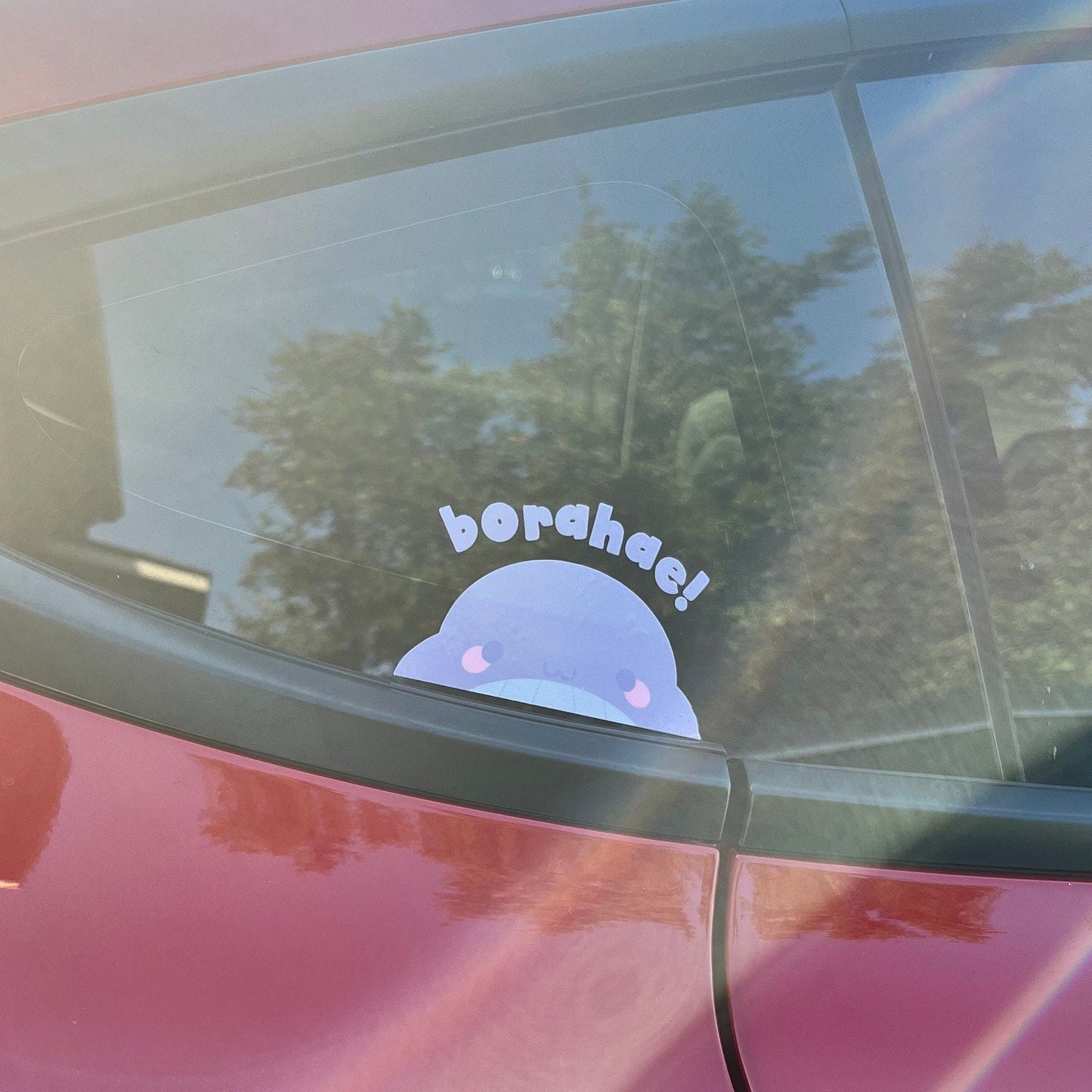 BTS Purple Whale Peeker Sticker