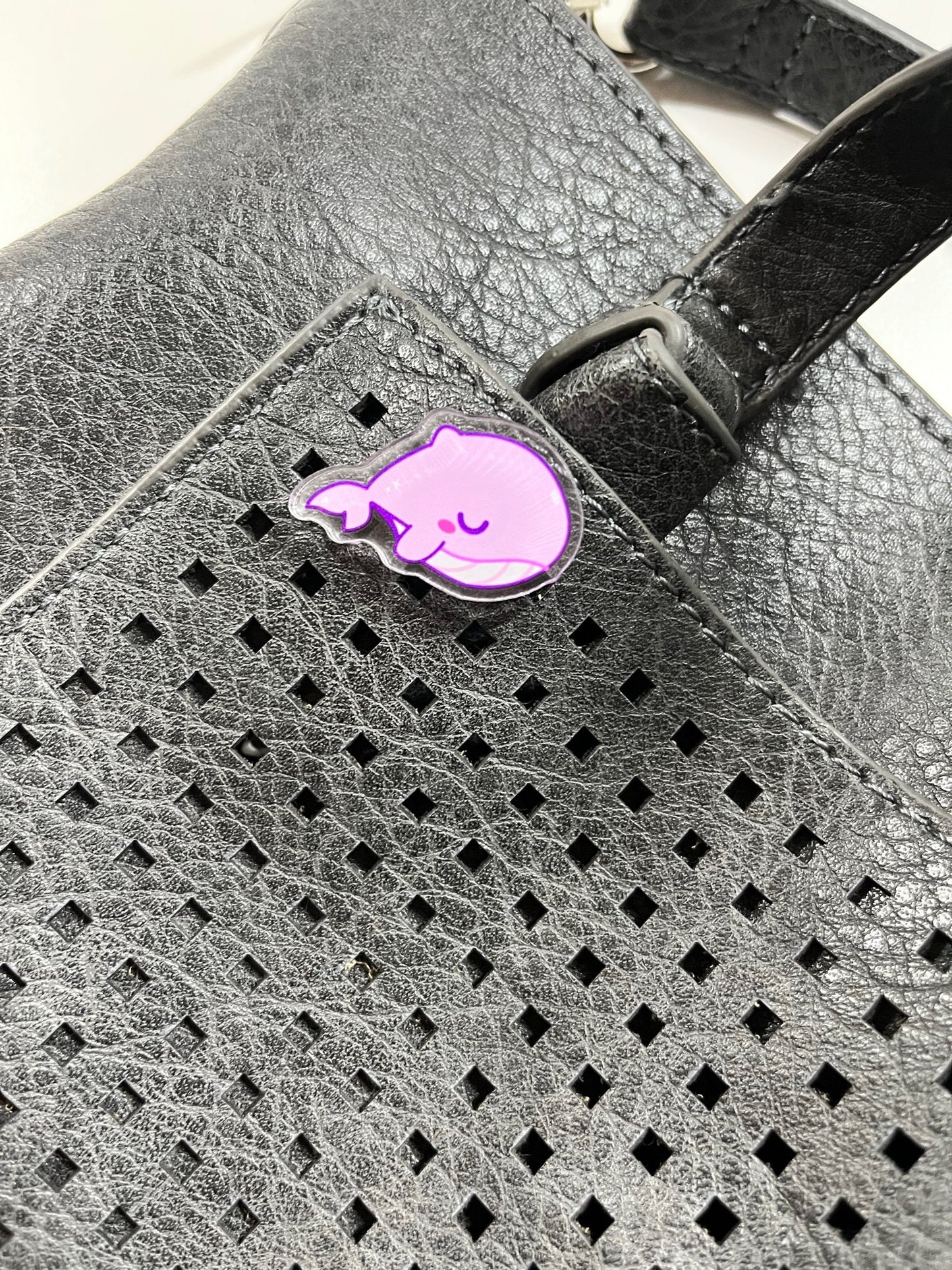 Cute BTS Purple Whale Acrylic Pin