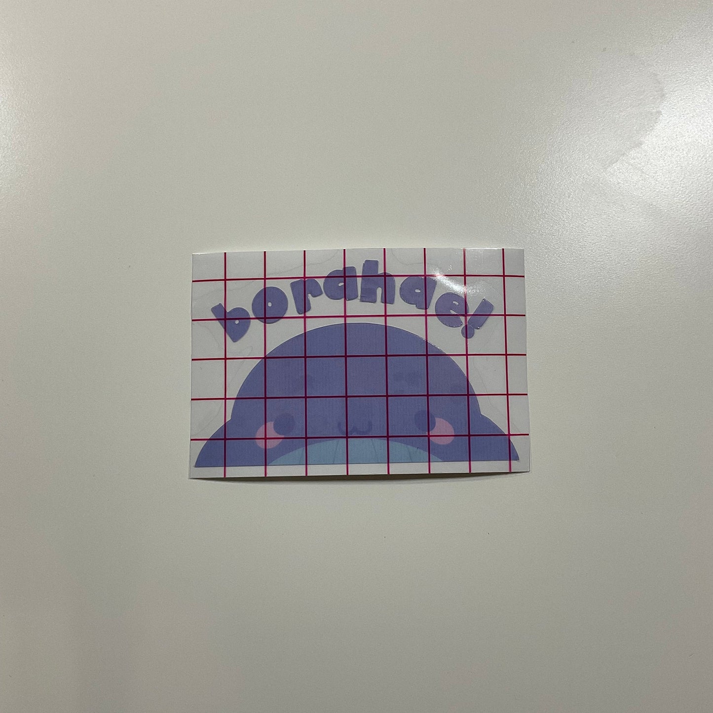 BTS Purple Whale Peeker Sticker