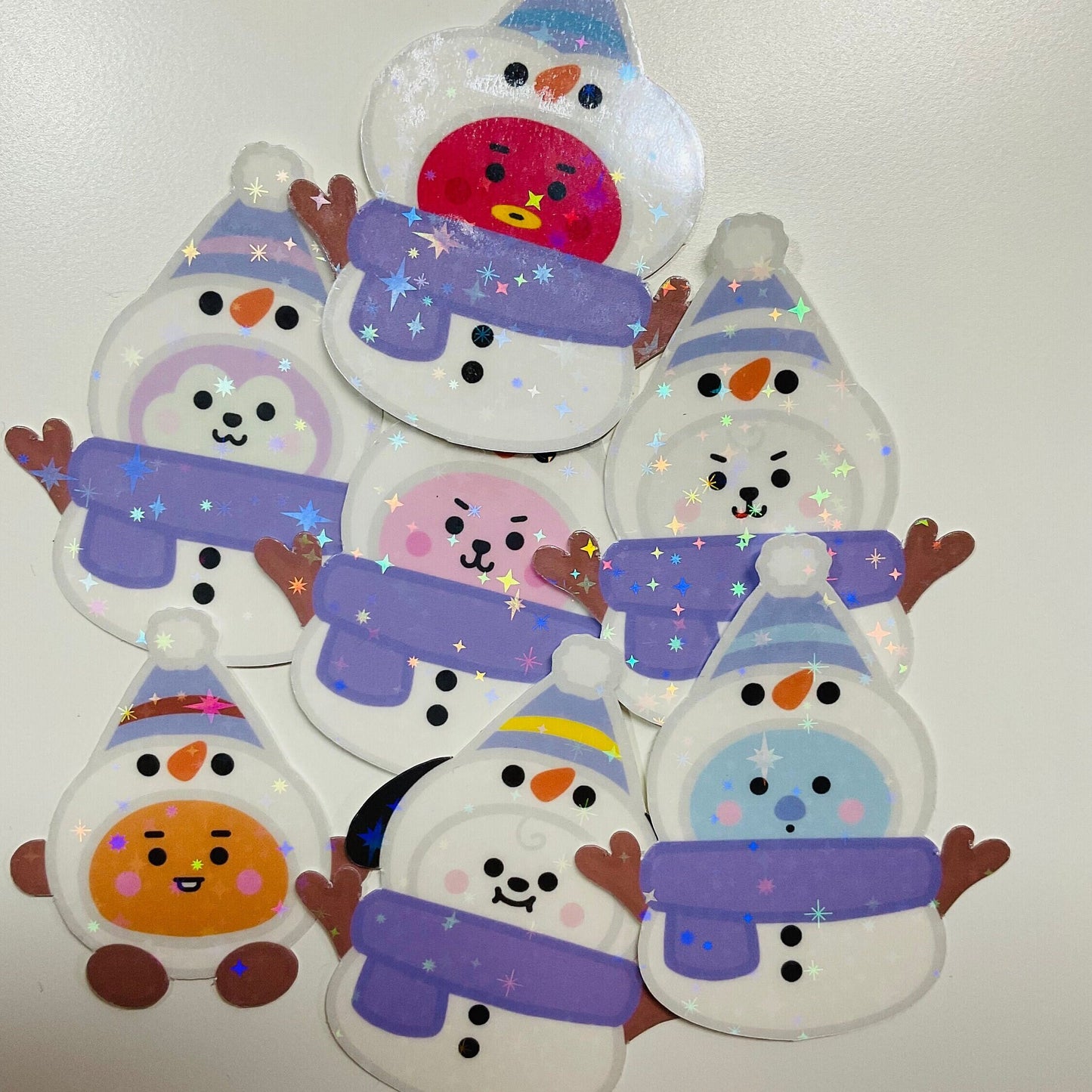 Snowman BT21 Holographic Sticker