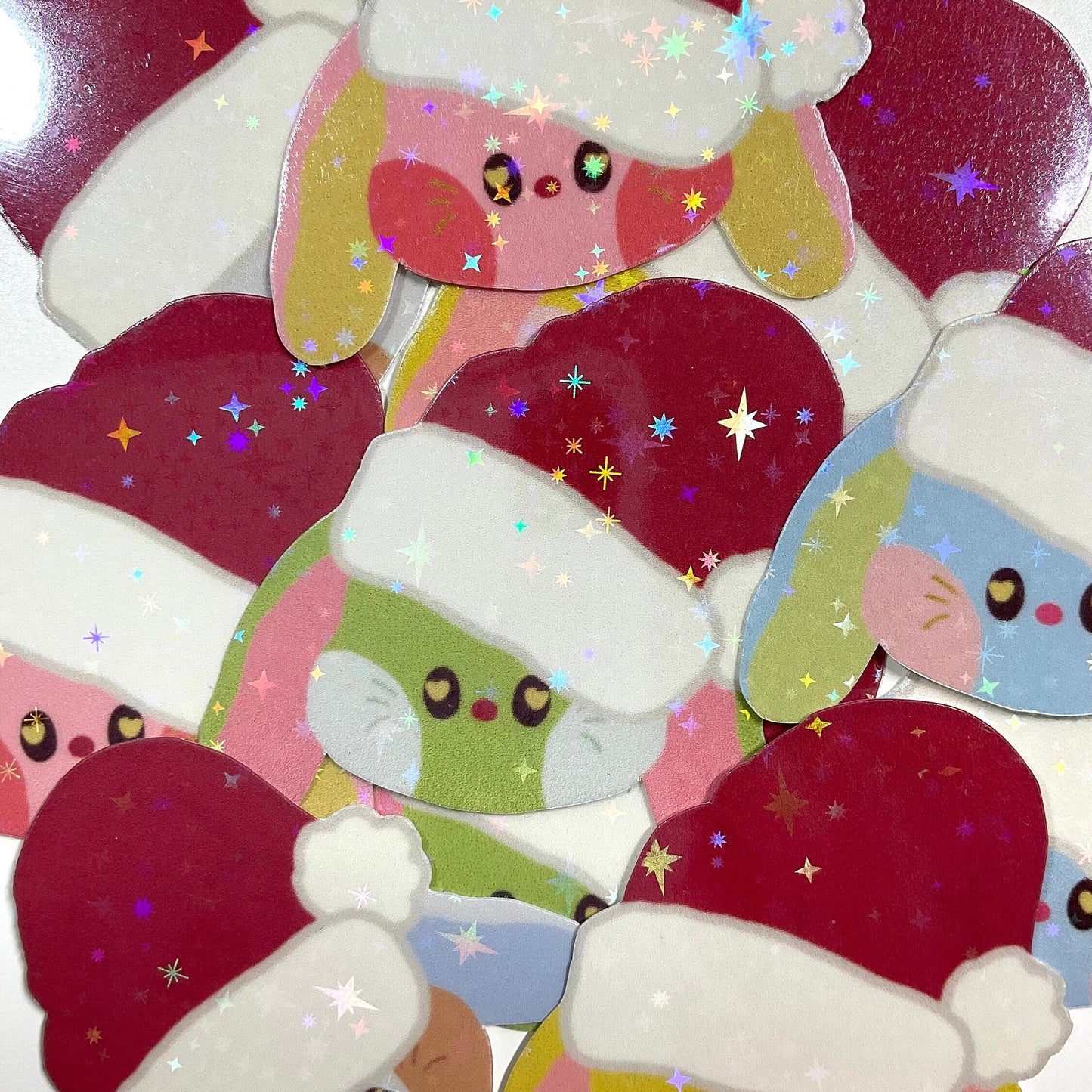 Santa Hat NewJeans Bunini Holographic Sticker