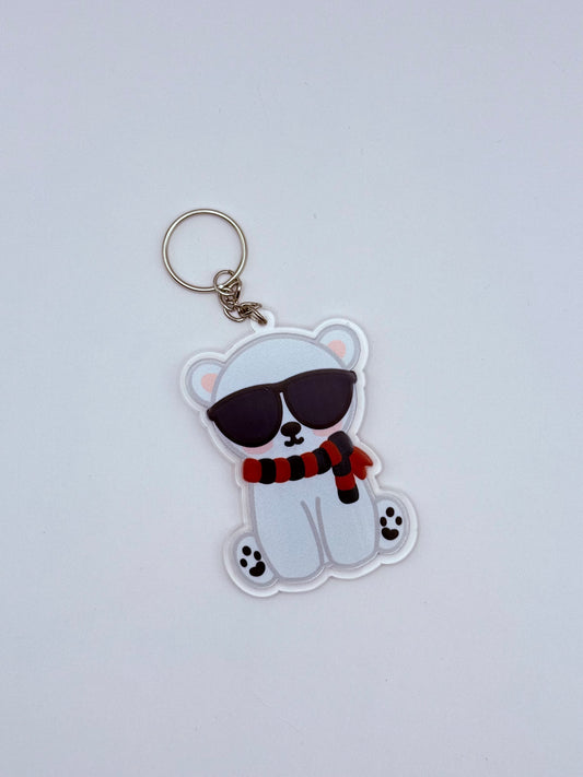 Junior Mint Polar Bear Double-Sided Acrylic Keychain
