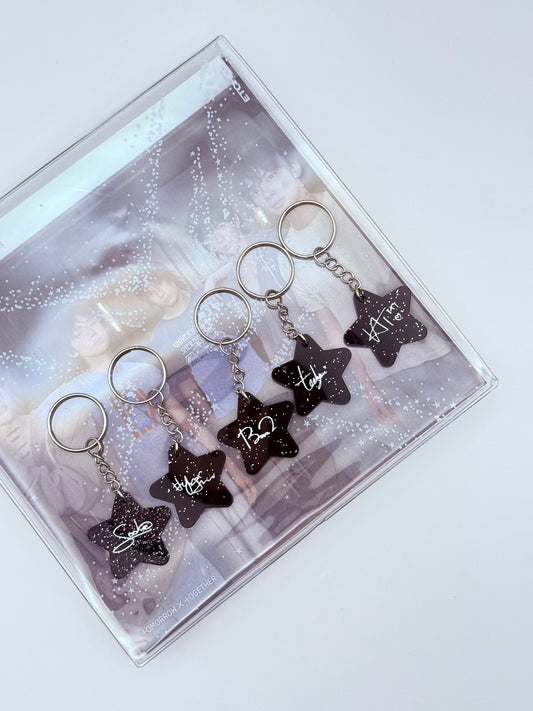 Tomorrow x Together Member Star-Shaped Act:Tomorrow Themed Acrylic Keychain