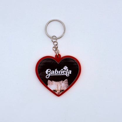 KATSEYE Gabriela Heart-Shaped Acrylic Keychain